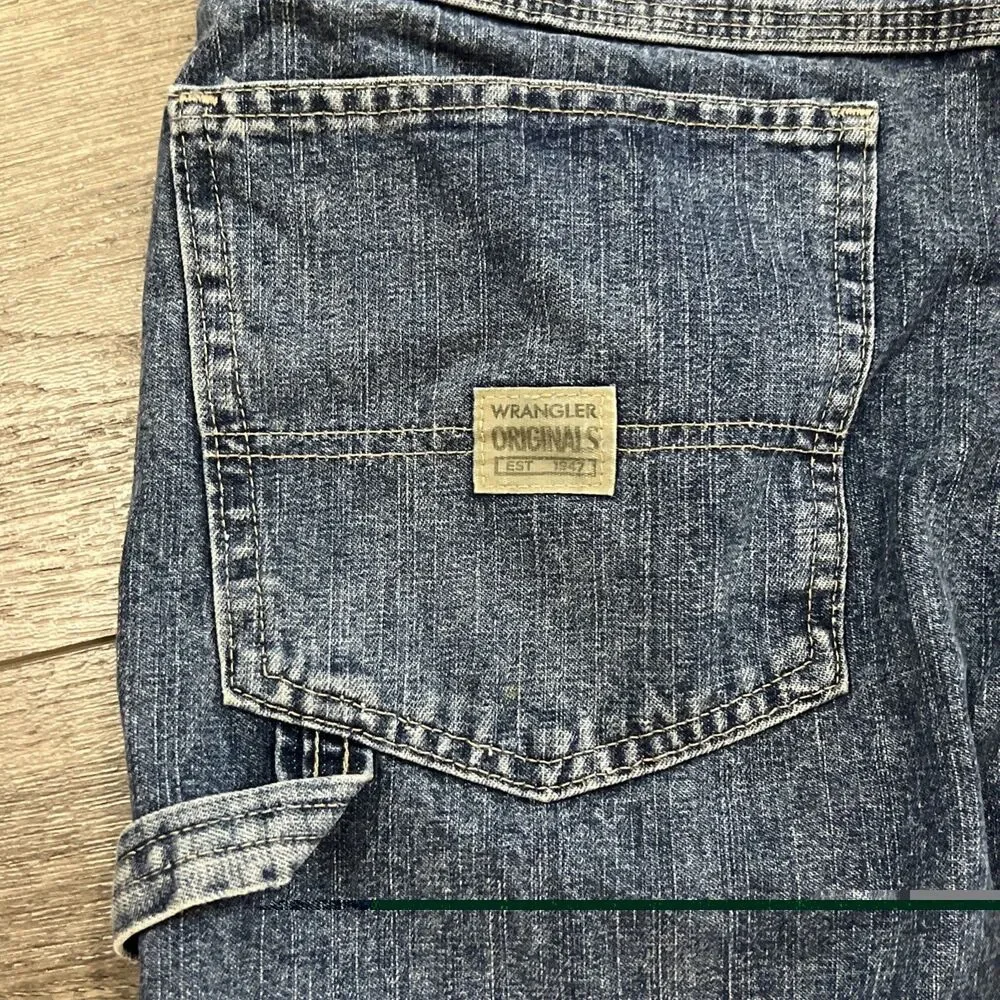Vintage Y2K Wrangler Blue Denim Carpenter Jean Shorts Jorts - Men’s 36